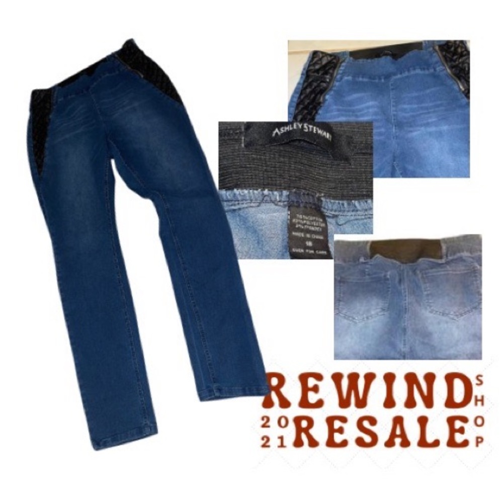 Ashley Stewart woman’s plus pull on Jean pant Sz 18